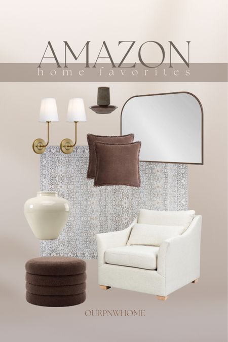 Amazon spring home picks!

Amazon home, white accent chair, armchair, boucle ottoman, brown ottoman, traditional home, wall sconces, lighting fixtures, white vase, gray area rug, wall mirror, arched mirror, brown throw pillows, candlestick, cozy home

#LTKSeasonal #LTKstyletip #LTKhome