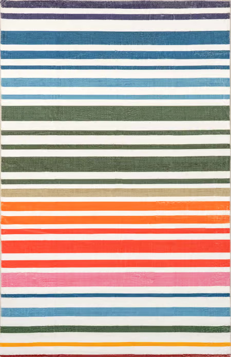 Multi Amina Kids Washable Striped 3' x 5' Area Rug | Rugs USA