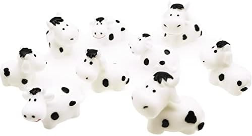 10 Pcs Mini Cow Figures for Kids, Cute Animal Toys Set Cake Toppers Cow Fairy Garden Miniature Fi... | Amazon (US)