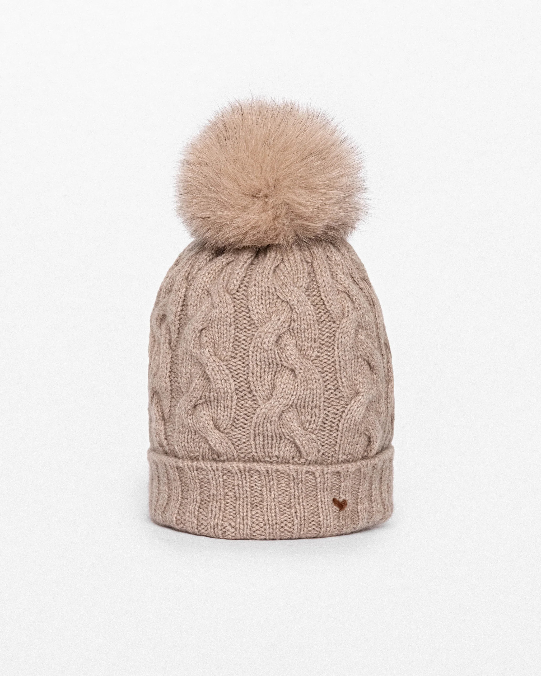 Taupe Braided Beanie | LǍOLAO STUDIOS