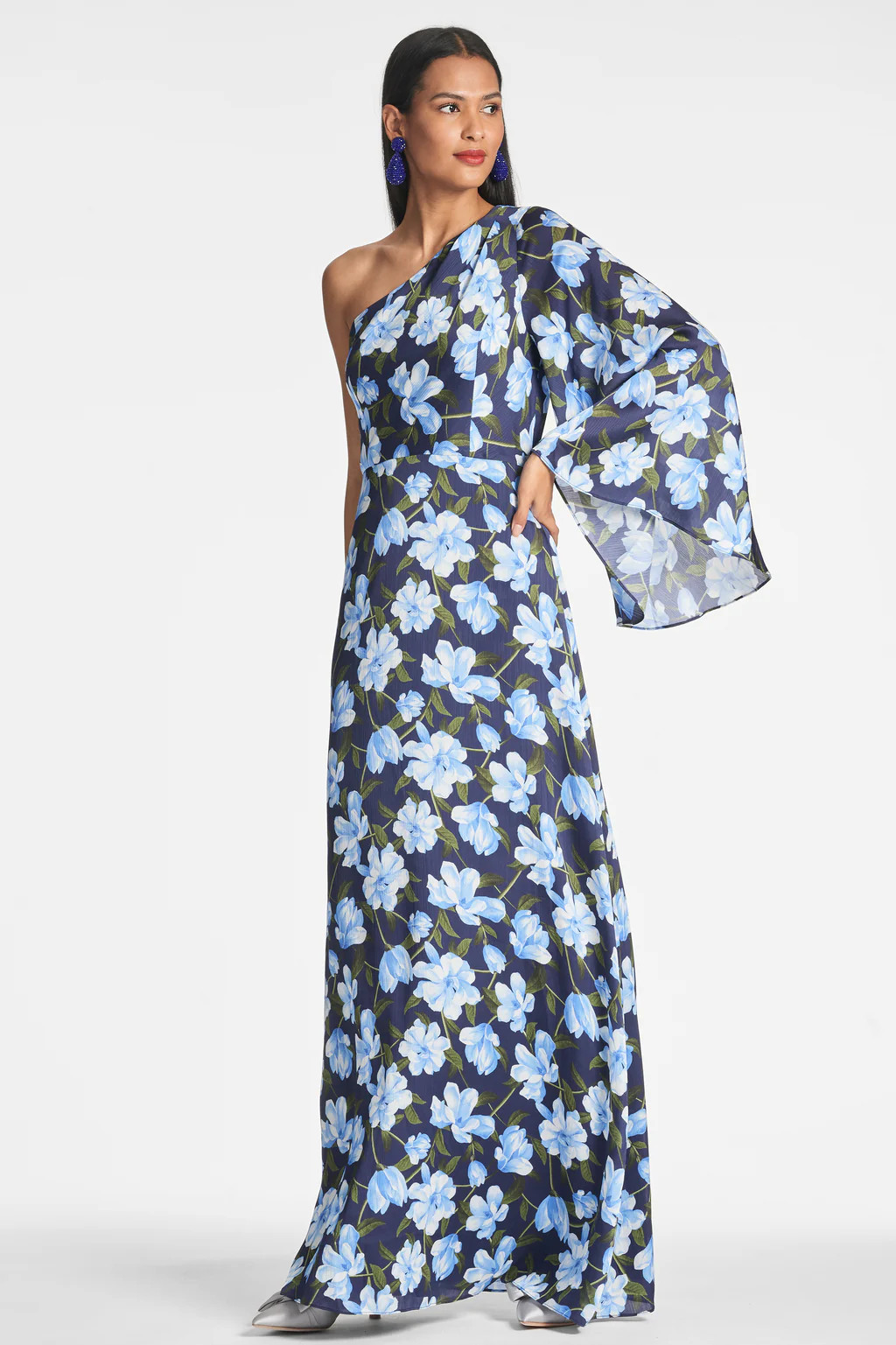 Keely Gown - Ocean Blue Magnolia | Sachin and Babi