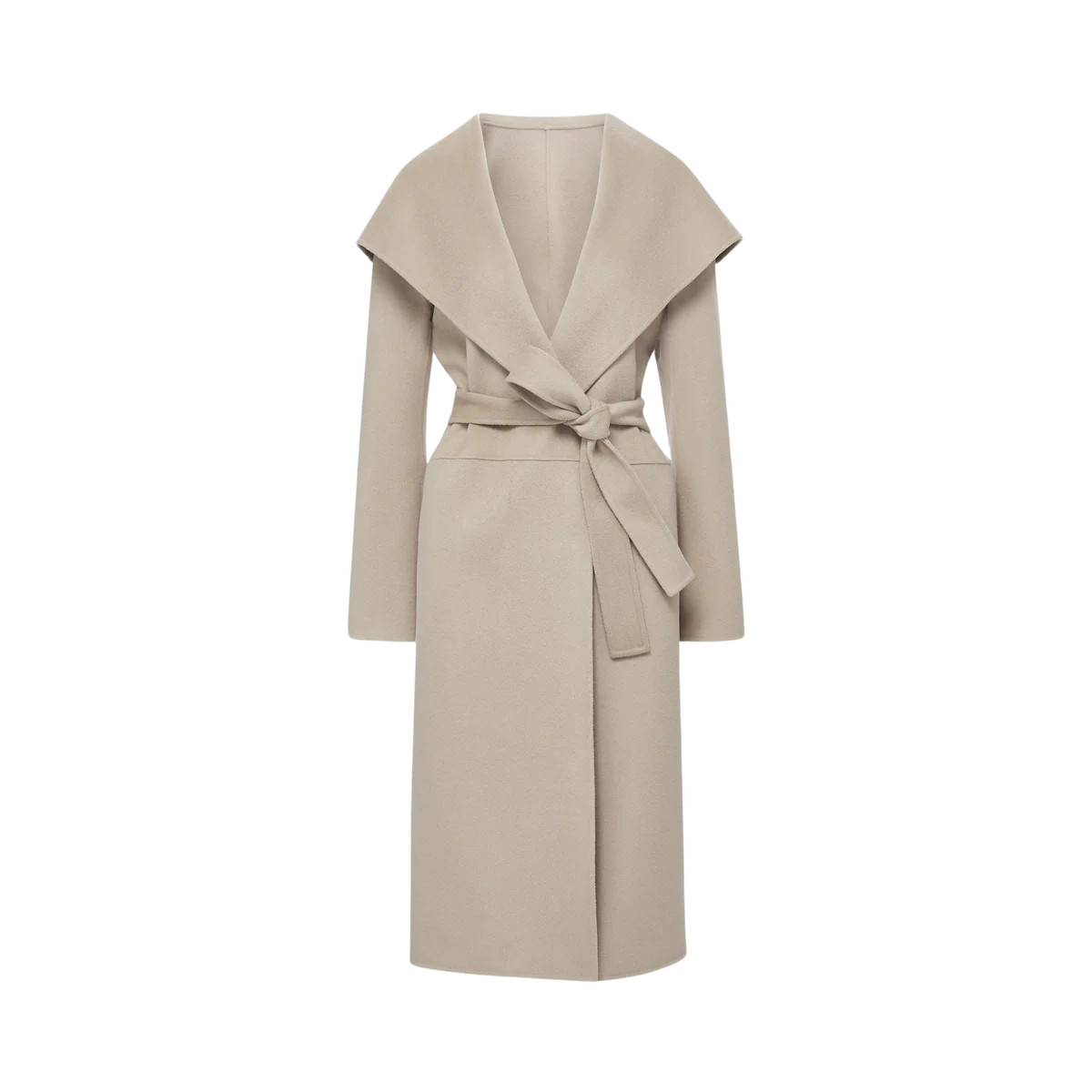 Gabriella Cashmere Coat in Oatmeal | Over The Moon