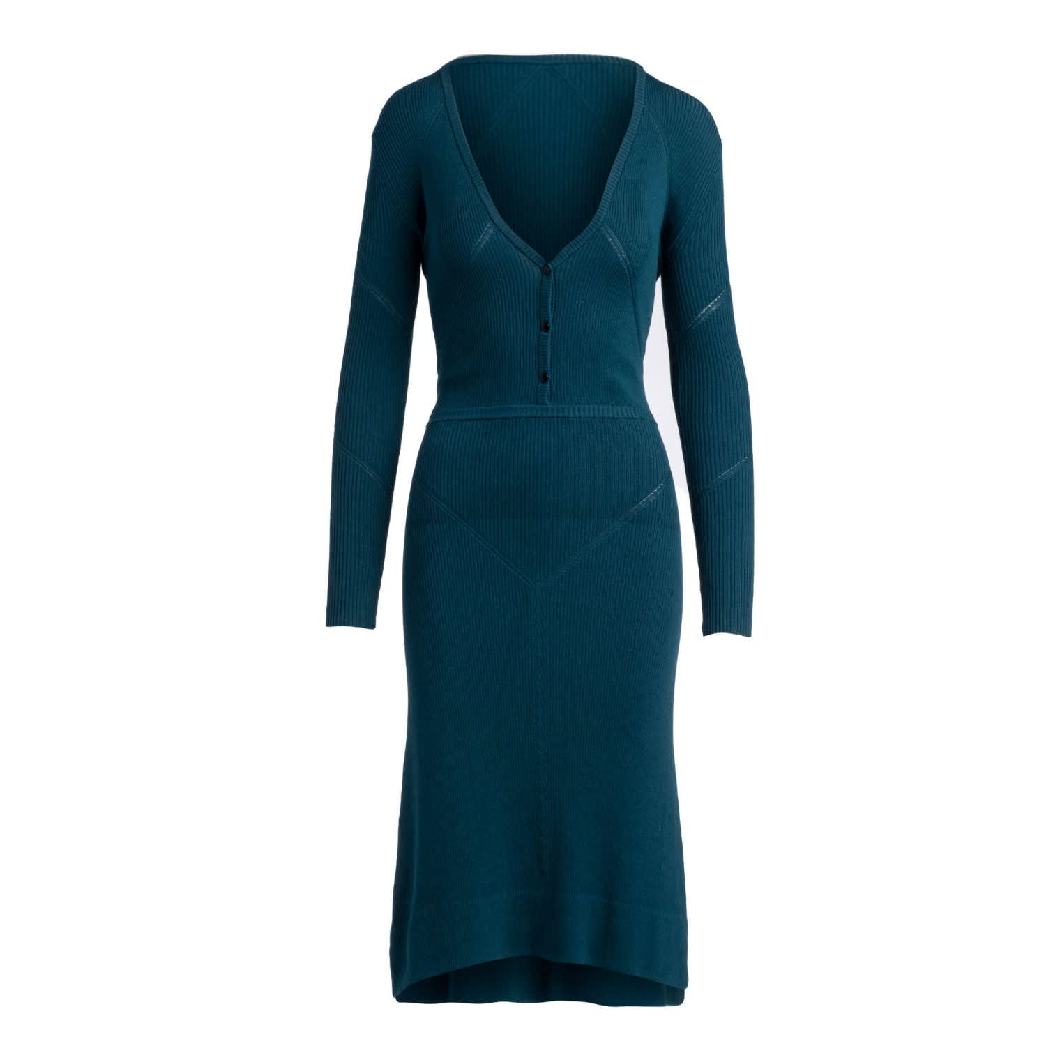 The Irma Sweater Dress - Teal | Wolf and Badger (Global excl. US)