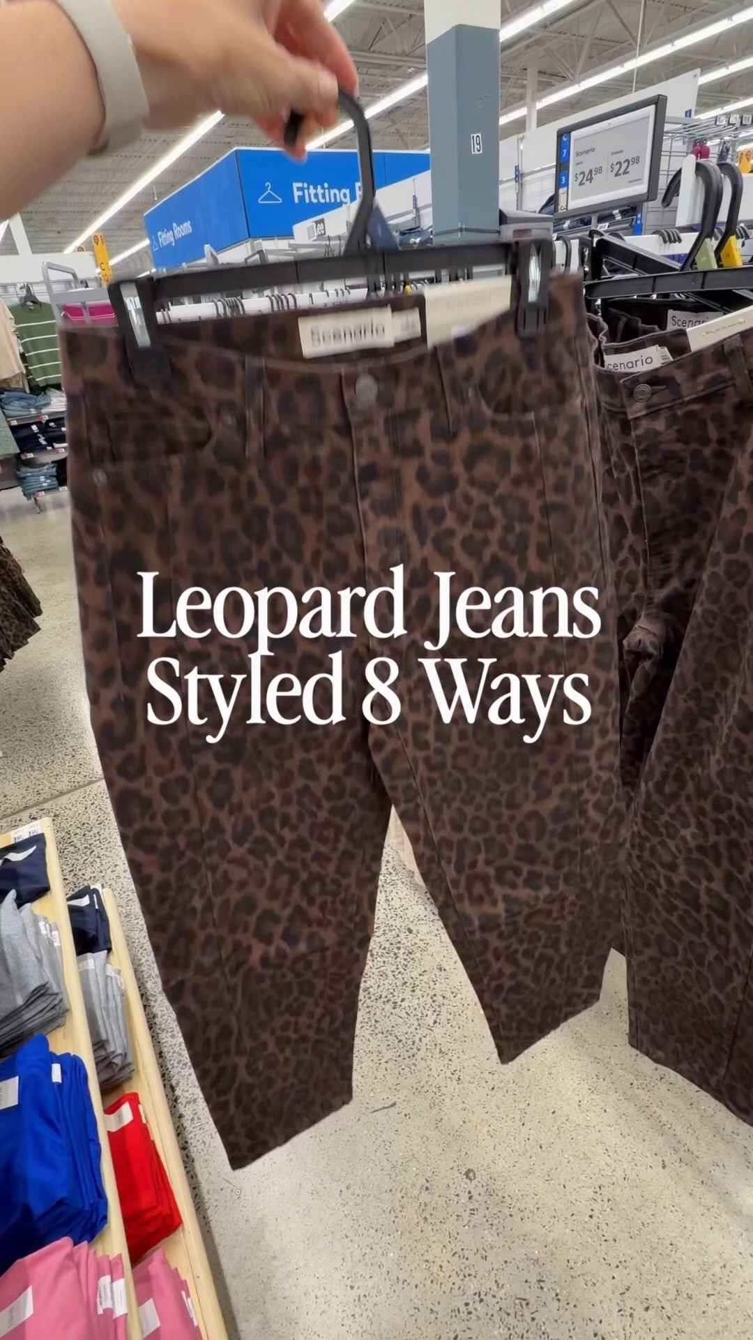 Walmart leopard jeans have been my top seller for weeks! Fit is true to size. Versatile and easy to dress up or down with this sophisticated dark brown print. #walmartfashion