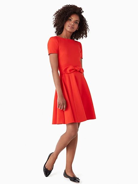 tie-waist ponte dress | Kate Spade Outlet