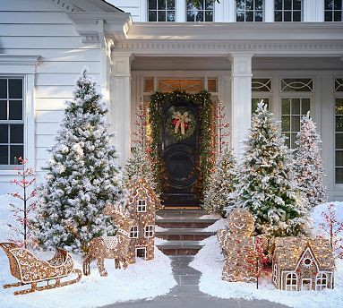 Lit Rattan Gingerbread Collection | Pottery Barn (US)