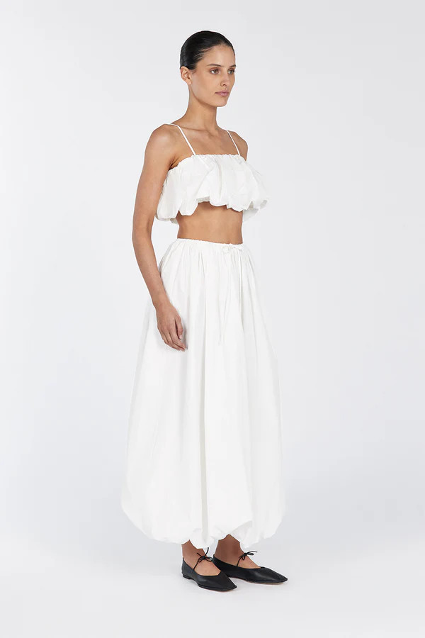 MONTY WHITE BUBBLE MIDI SKIRT | DISSH