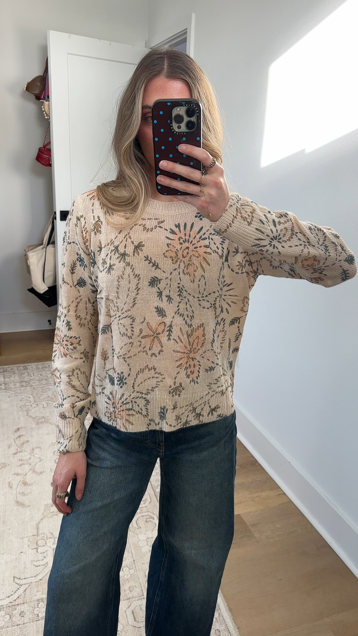 Amazon size small Women's Floral Print Sweater Crew Neck Long Sleeve Soft Knit Pullover Tops for 2026 Spring Casual Wear

#LTKSaleAlert #LTKootd #LTKSeasonal