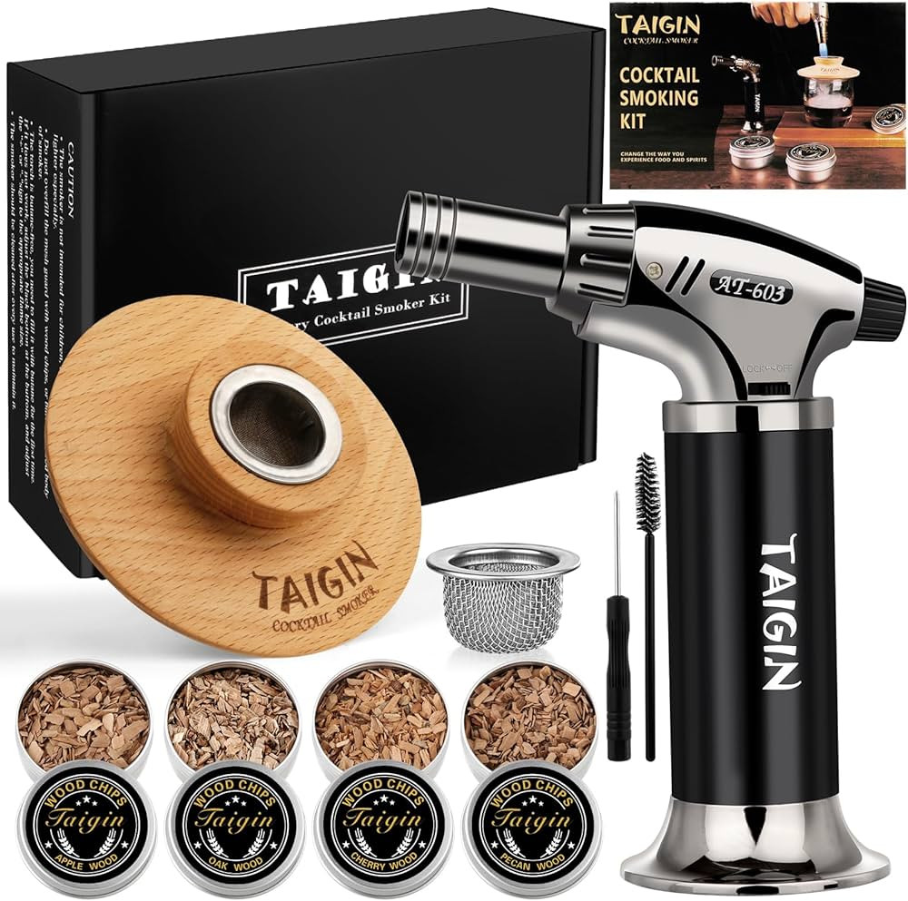 Cocktail Smoker Kit with Torch, Four Kinds of Wood Chips for Whiskey and Bourbon. Infuse Cocktail... | Amazon (US)