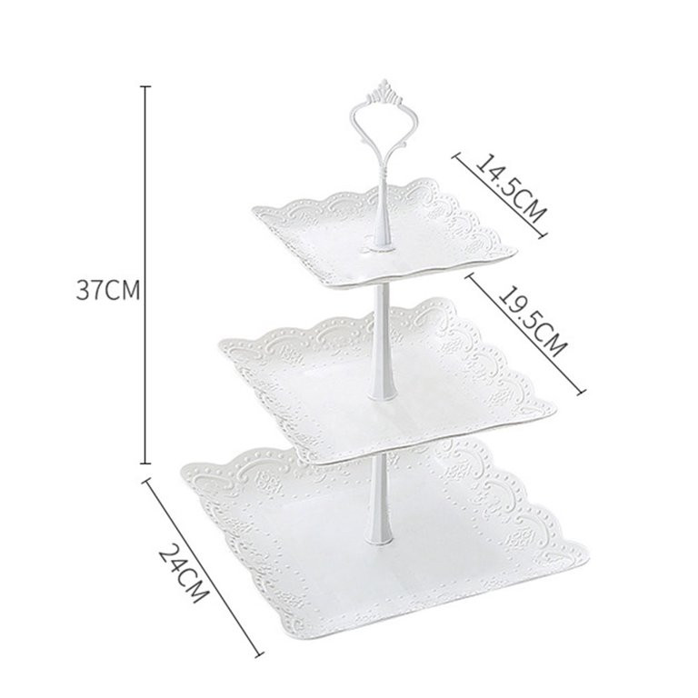 Three Layer PP Fruit Tray Cake Stand Vegetable Storage Rack Candy Plate Dessert Serving Tray | Walmart (US)