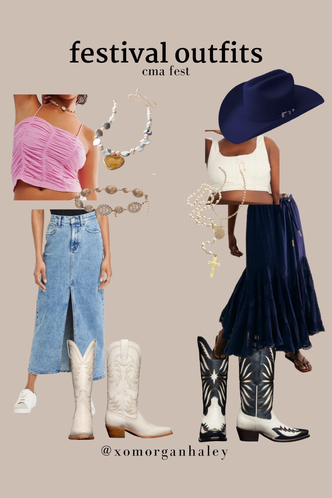 CMA fest outfit ideas for all my size 16 girlies! I do XL in pink and navy, xxl in white tank and 16/17 in denim skirt 

#LTKMidsize #LTKStyleTip #LTKFindsUnder100