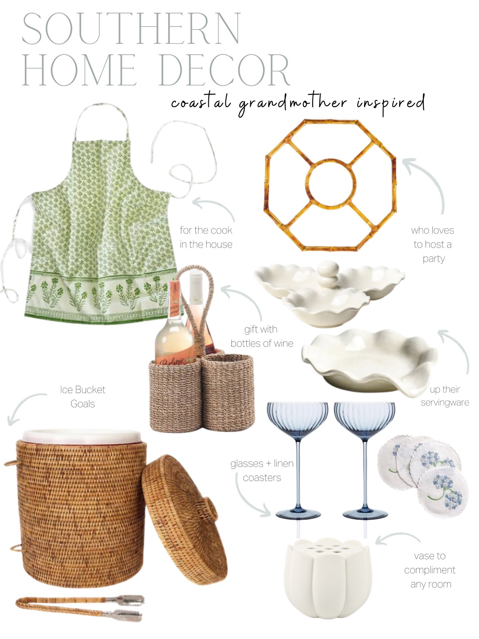 Southern Home Decor Gift Guide! From serving ware to home decor these pieces are “coastal grandma inspired” 

#LTKSeasonal #LTKunder100 #LTKHoliday