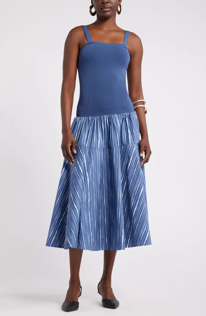 House of Aama Lana Mixed Media Dress | Nordstrom Rack