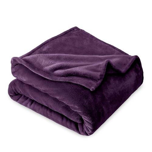 Bare Home Fleece Blanket - King Blanket - Plum - Lightweight Blanket for Bed, Sofa, Couch, Movie Night, Camping, and Travel - Microplush - Ultra Soft Warm Blanket (King, Plum) | Amazon (US)