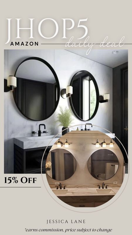 Amazon daily deal, save 15% on this round modern bathroom vanity mirror.Bathroom decor, wall mirror, vanity mirror, round vanity mirror, bathroom mirror

#LTKhome #LTKsalealert #LTKstyletip