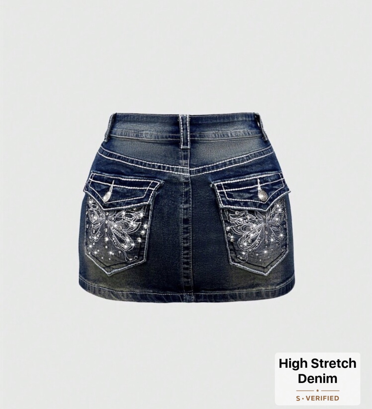 ROMWE J-Fashion Y2K Vintage Low-Waist Butterfly Embroidered Adjustable Contrast Color Denim Mini Skirt For Women

#LTKdayinmylife #LTKFestival #LTKSaleAlert