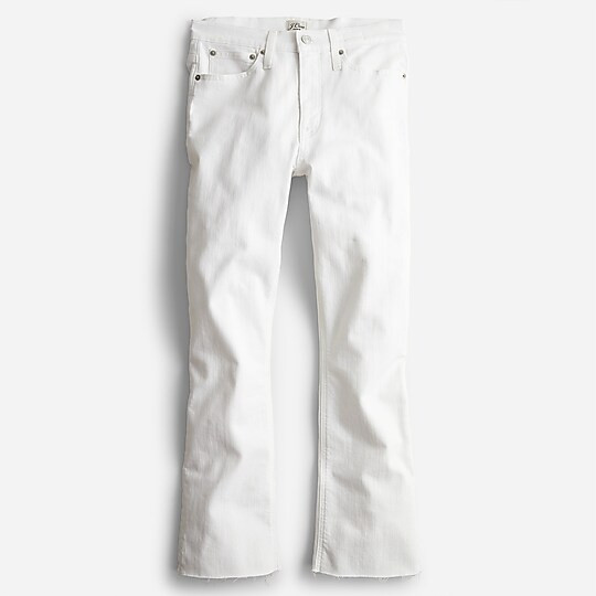 9" mid-rise demi-boot crop jean in white | J. Crew US