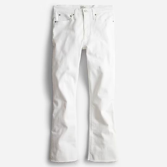 9" mid-rise demi-boot crop jean in white | J.Crew US