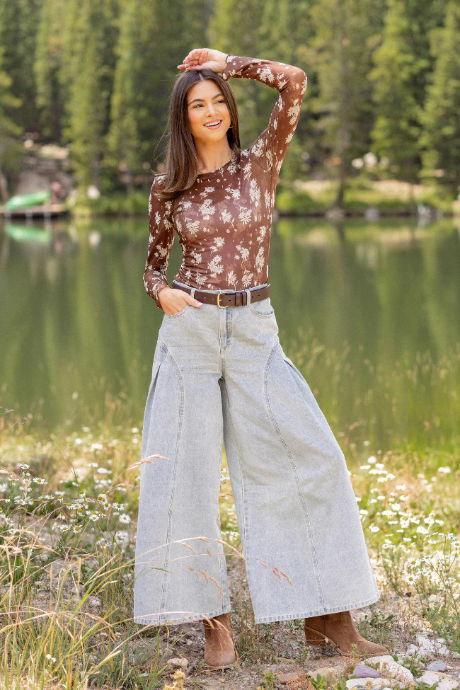 Lexie Wide Leg Jeans SALE | Pink Lily