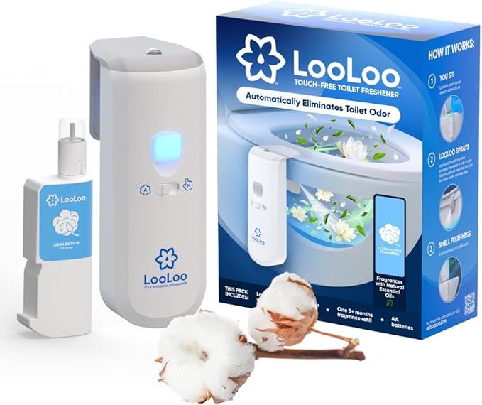 LooLoo Touch Free Toilet Freshener, Automatic Touchless Toilet Air Freshener Spray For Bathroom S... | Amazon (US)