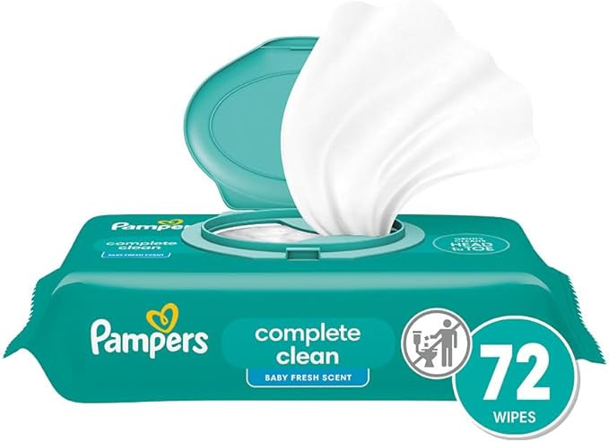 Pampers Baby Wipes, Complete Clean Baby Fresh Scented Wipe, Gently Cleans Head to Toe, 72 Total (... | Amazon (US)