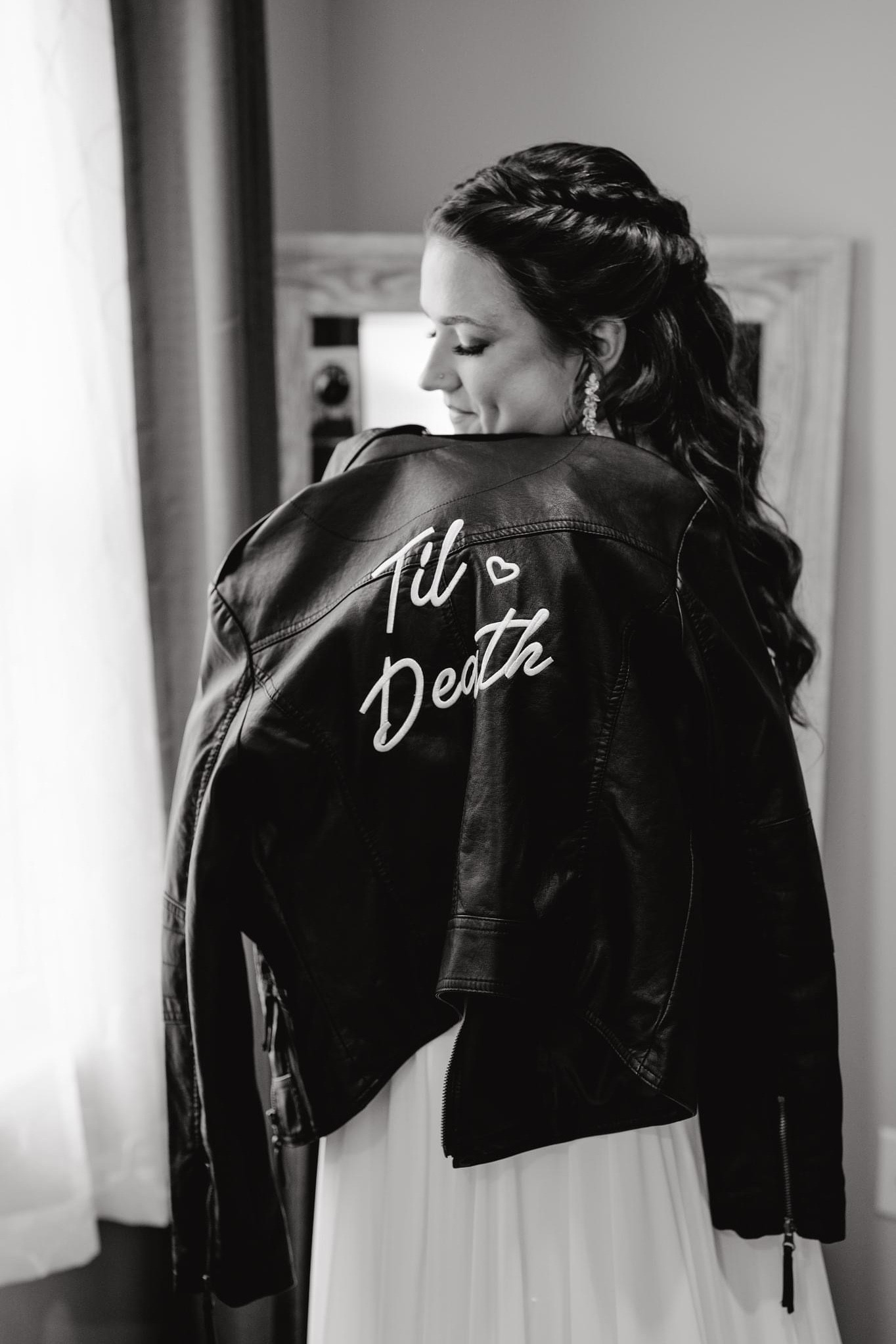 Wedding leather jacket, wedding jacket, boho wedding, backyard wedding, fall wedding, winter wedding, til death wedding 

#LTKmidsize #LTKwedding #LTKstyletip