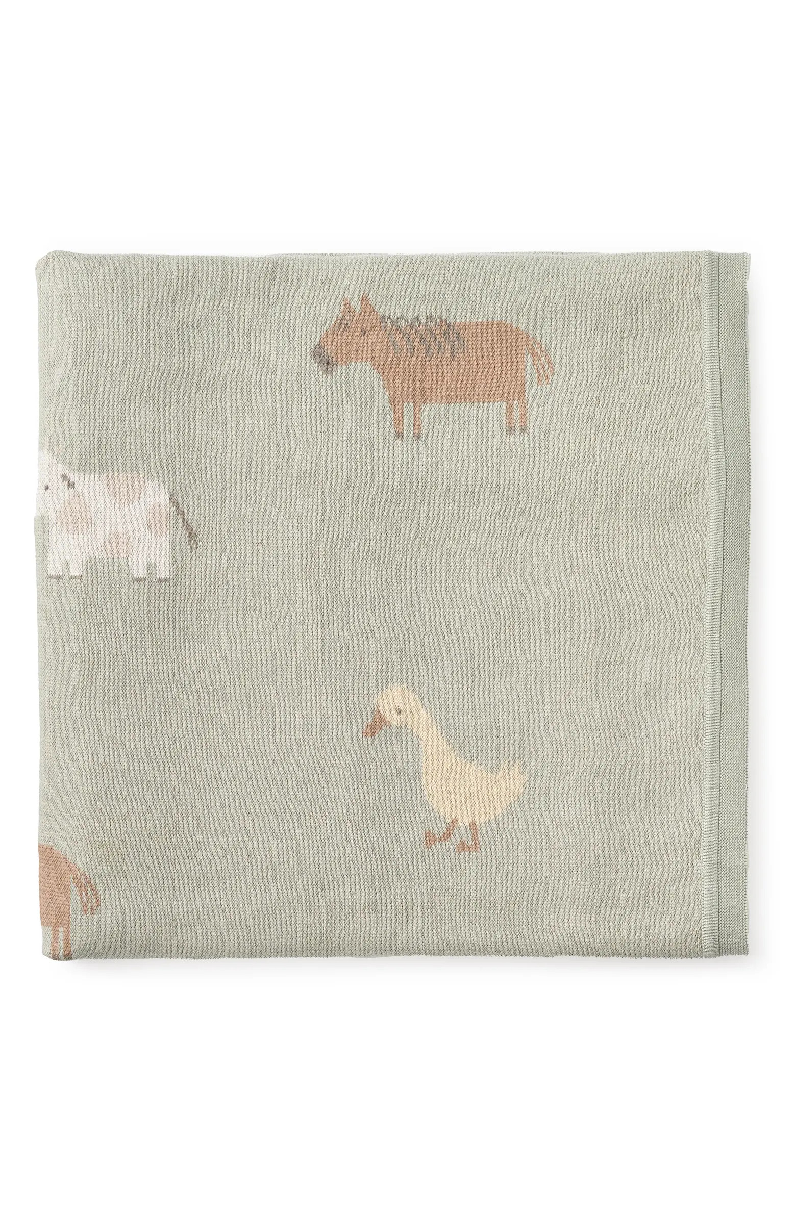 On the Farm Cotton Knit Blanket | Nordstrom
