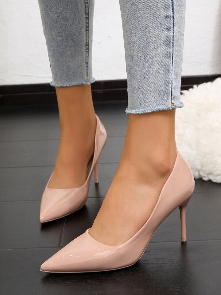 Fashionable Court Pumps For Women, Minimalist Slip-on Stiletto Heeled Pumps | SHEIN