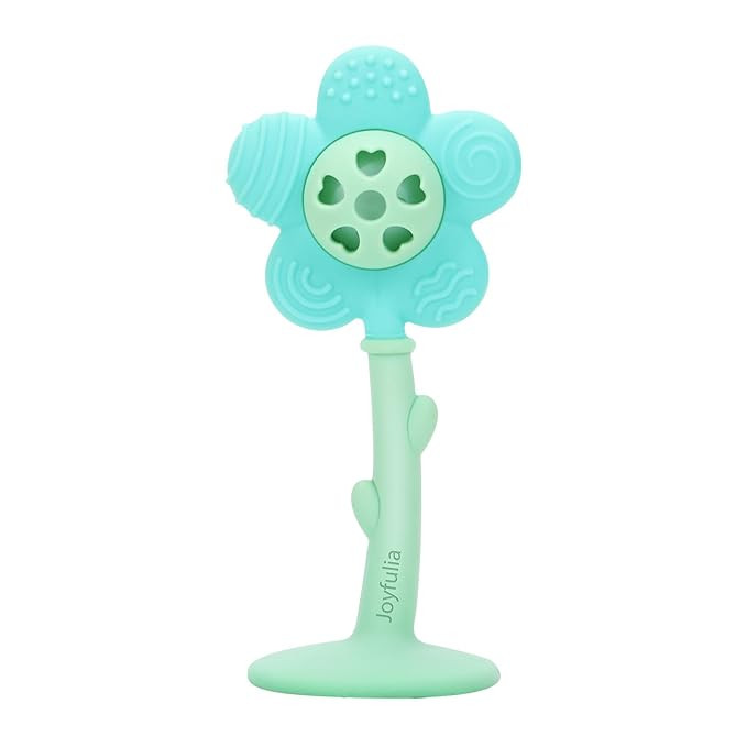Baby Teething Toys, Teether and Rattle 2-in-1 for Babies 0-6 Months, Food Grade Silicone Teethers... | Amazon (US)