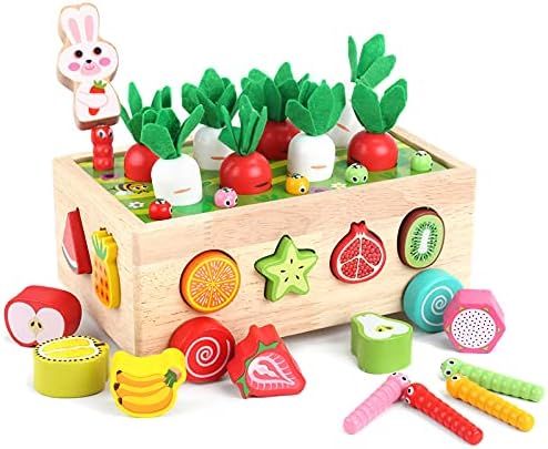 Amazon.com: Toddlers Montessori Wooden Educational Toys for Baby Boys Girls Age 2 3 4 Year Old, S... | Amazon (US)