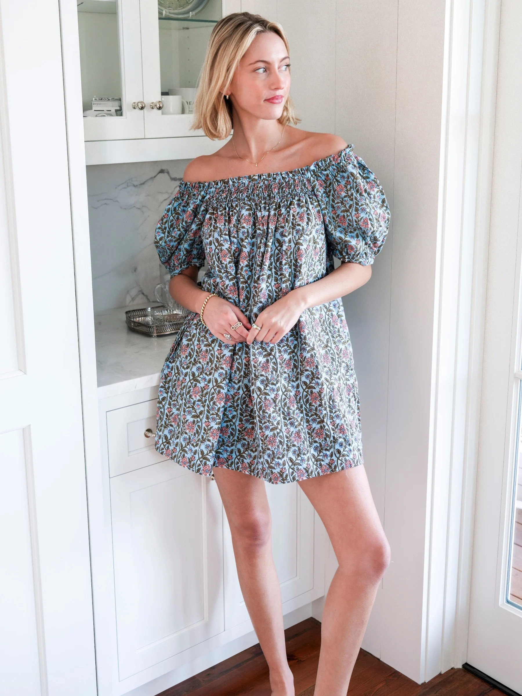 The Sweet and Short Set - Blue Woodland Bouquet | Darling Loungewear