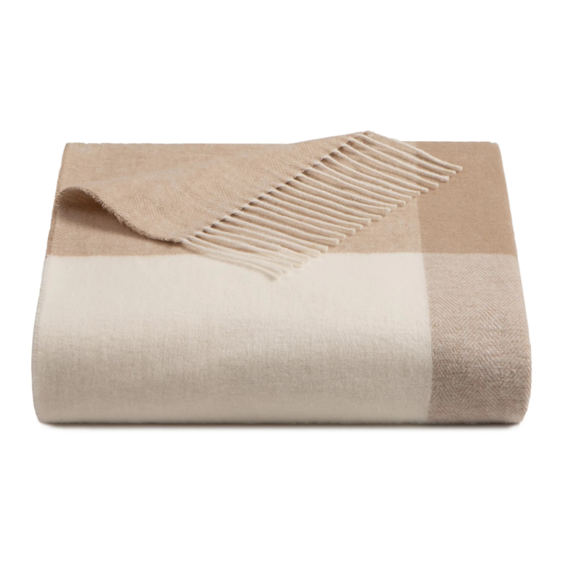 Discover Europe - Made in Italy La Limonaia Tessuti Neutral Buffalo Plaid Throw | Kohl's