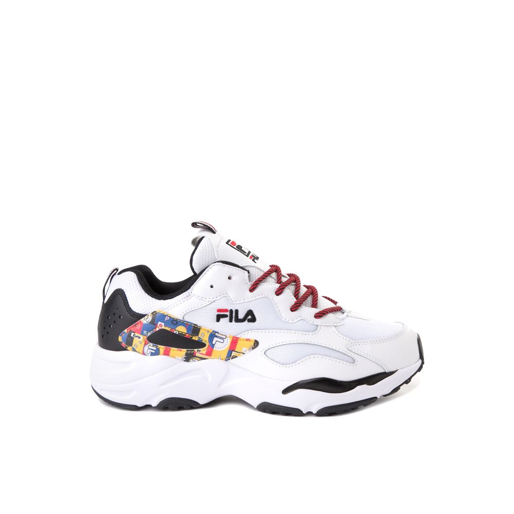 Mens Fila Ray Tracer Archive Athletic Shoe - White / Black / Fire | Journeys