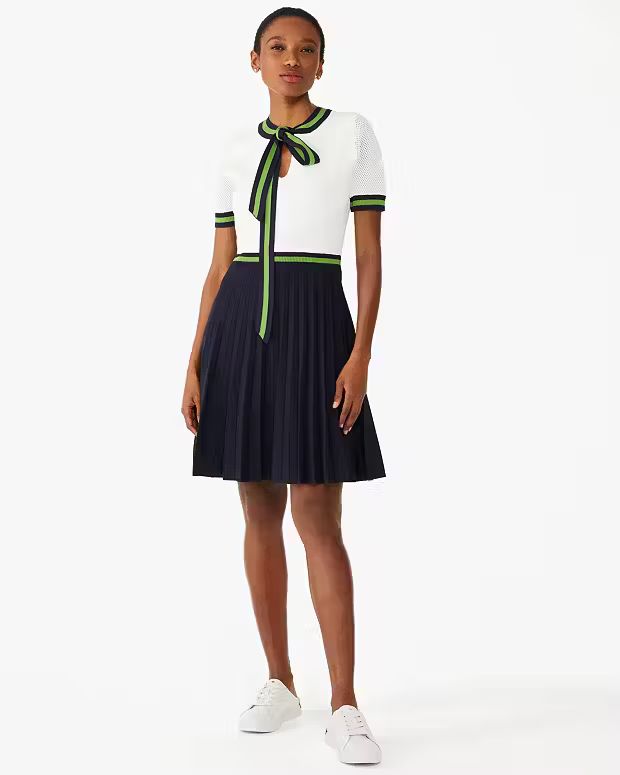 Bow-neck Pleated Sweater Dress | Kate Spade Outlet