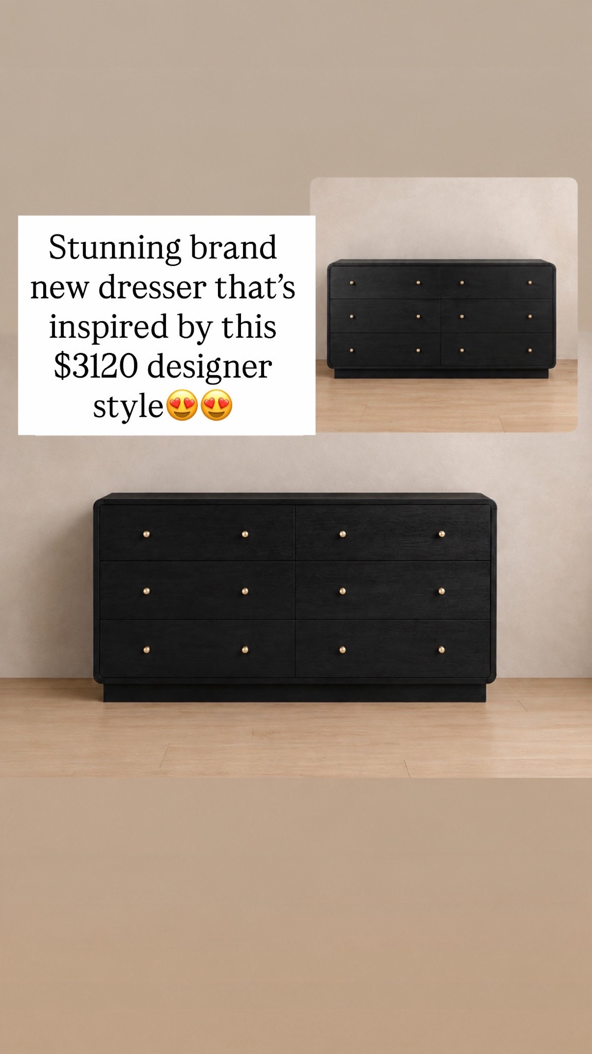 Stunning brand new dresser that’s inspired by this $3120 designer style😍😍