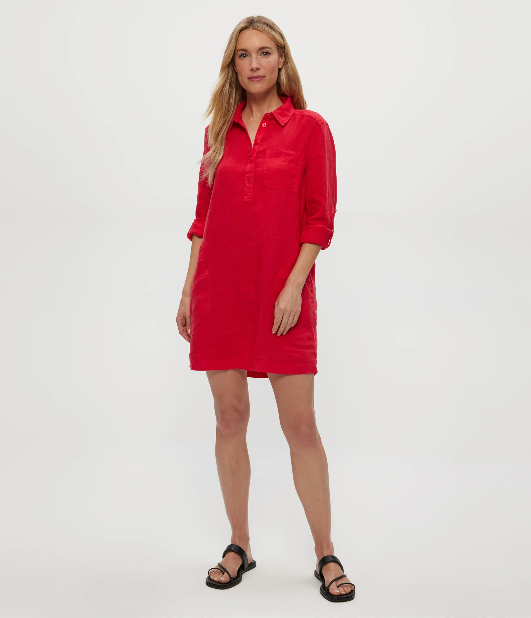 Variant options: Eleanor Linen Shirt Dress | MichaelStars.com