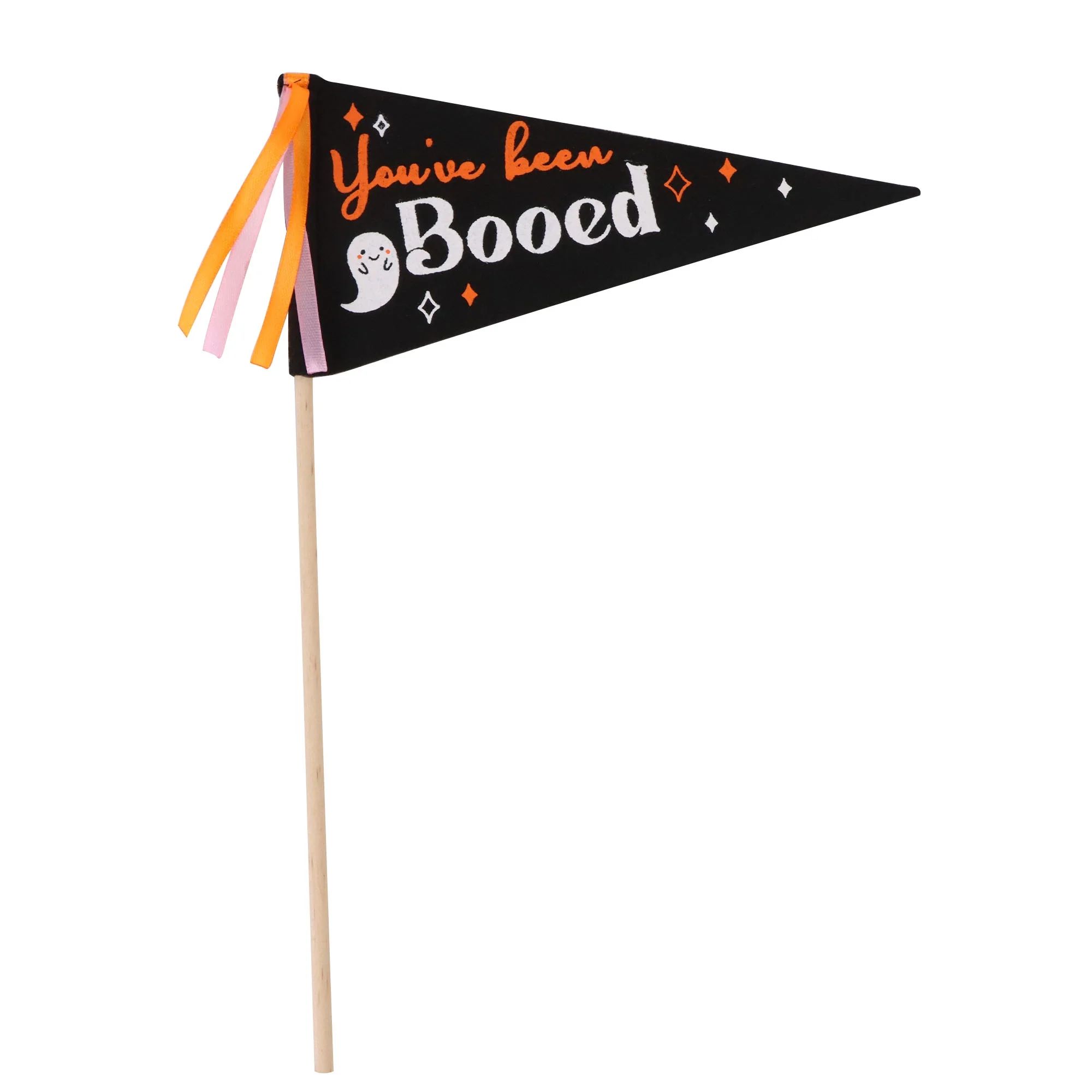 Halloween Black & Orange You've Been Booed Pennant Decor, 12 in, by Way To Celebrate | Walmart (US)