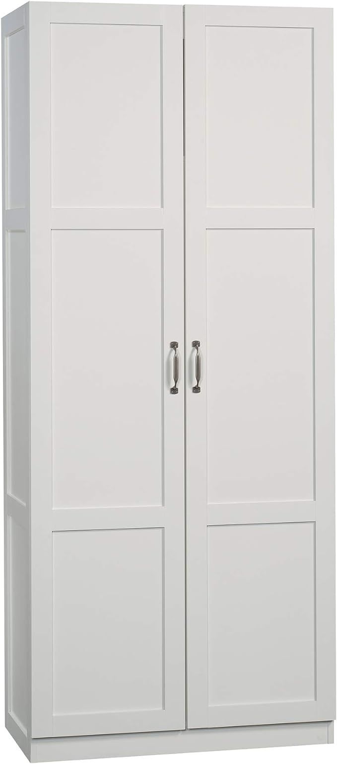 Amazon.com: Sauder Select Storage Cabinet, L: 29.61" x W: 16.02" x H: 71.50", Soft White finish :... | Amazon (US)