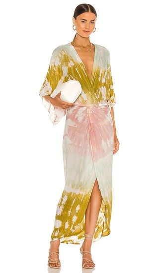 Siren Maxi Dress in Willowgreen Geode Wash | Revolve Clothing (Global)