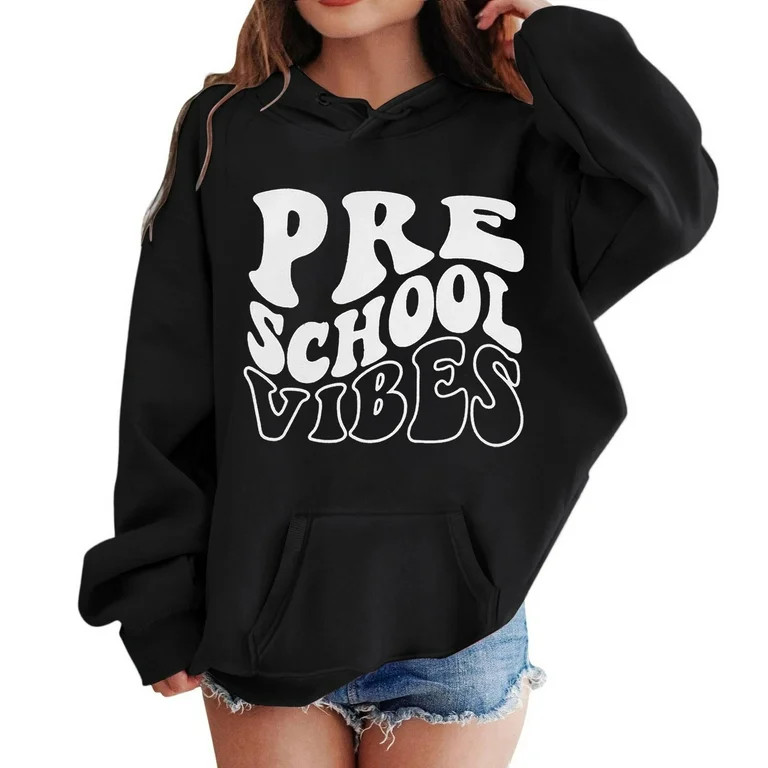 Gelikeya Back To School Hoodies for Girls 10-12 Sweatshirt for Girls Girls First Day Of School Ou... | Walmart (US)