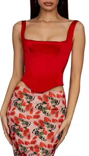 Rafa Satin Longline Corset Top | Nordstrom