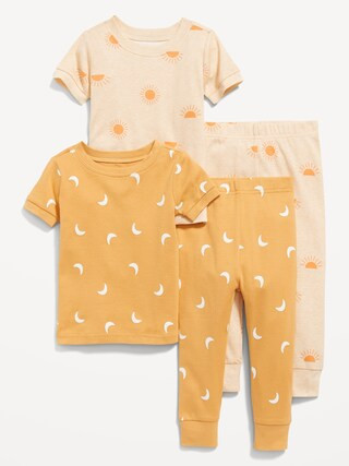 Unisex 4-Piece Printed Snug-Fit Pajama Set for Toddler & Baby | Old Navy (US)