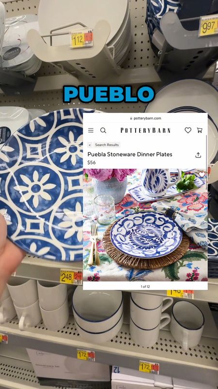 On another episode of pottery barn look for less. You can get a 4 piece set of dinner plates that look SO similar to the Pottery Barn Puebla plates that cost $56 for 4!!! Which ones would you choose?!

#LTKhome
