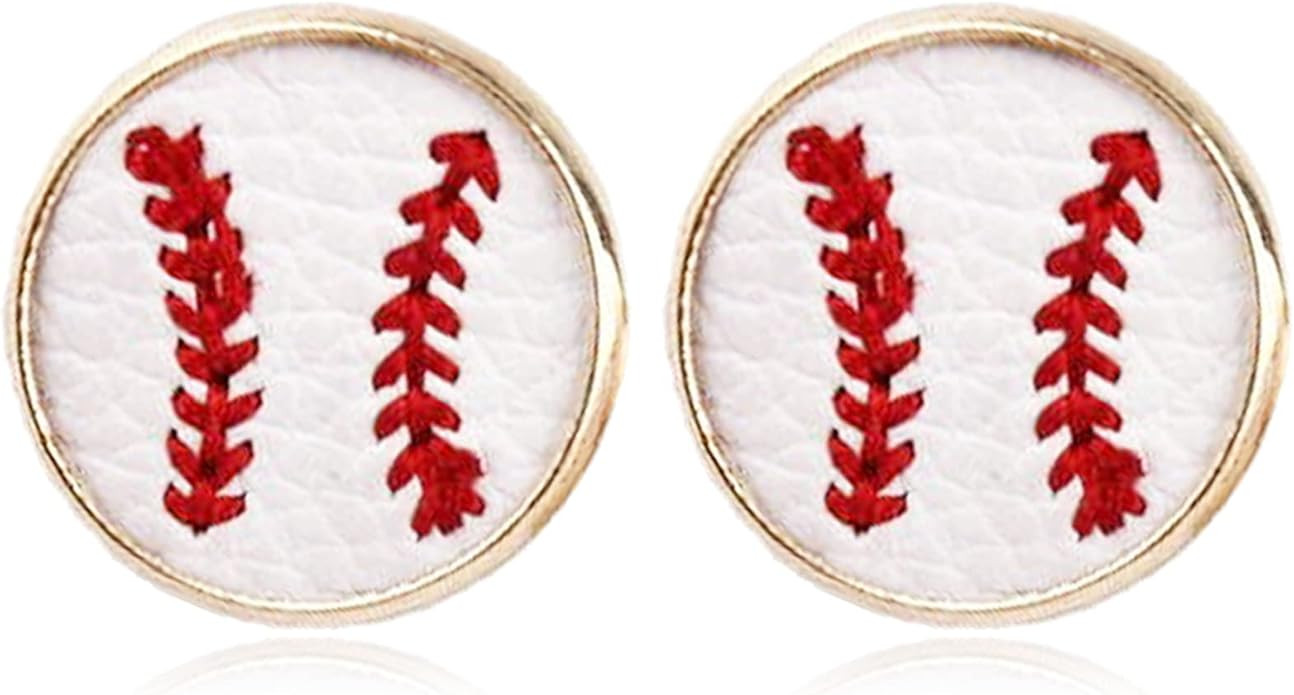 Baseball Earrings for Women Baseball Mom Accessories Essentials Game Day Fan Gifts Lightweight Sp... | Amazon (US)