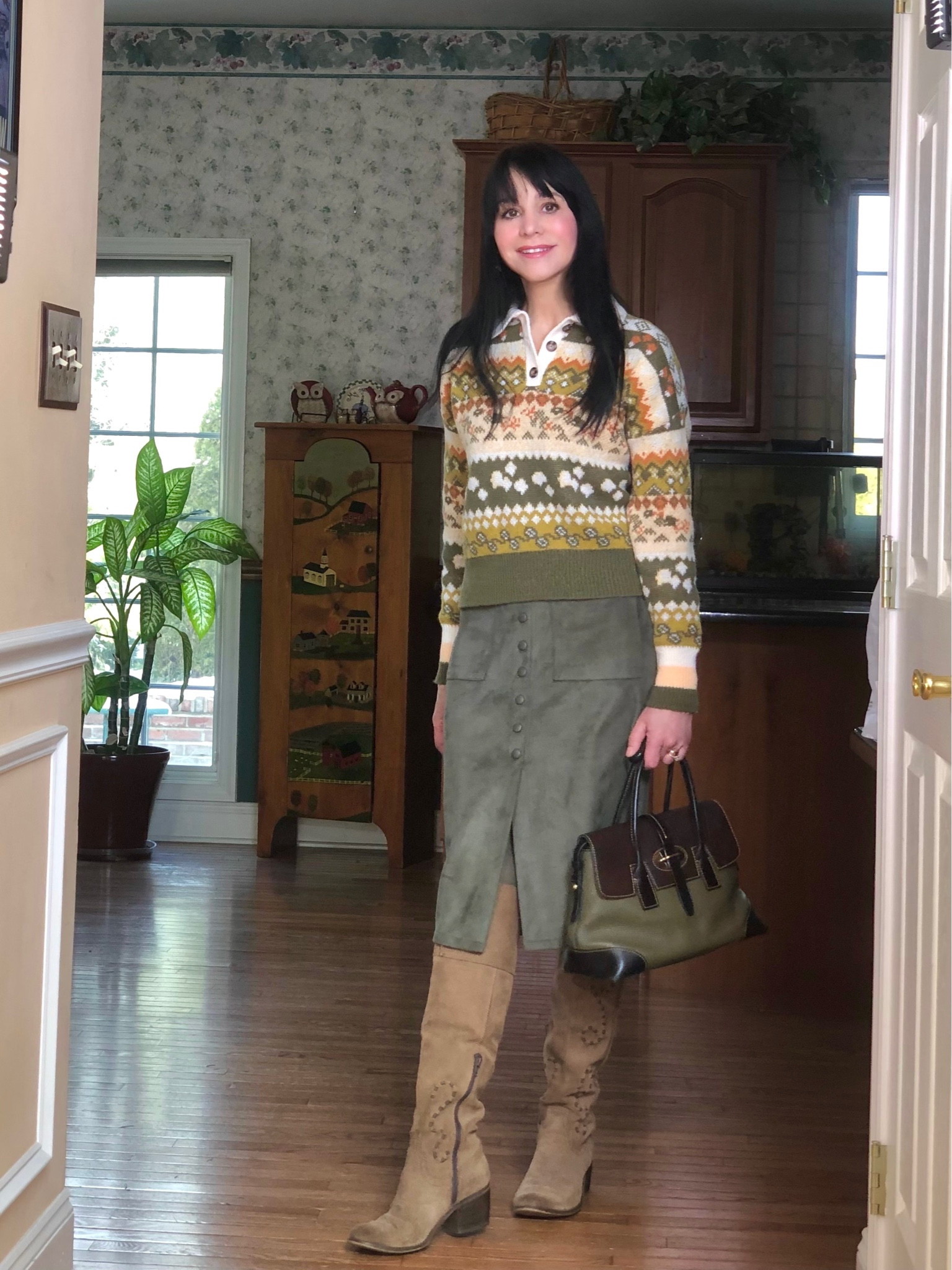 Just finding all of the cutest, warmest sweaters to wear while waiting out these cold months! Love the pattern and colors of this one! It is so soft and cozy! It also comes in 4 additional color schemes, including dusty blue and purple base choices.
