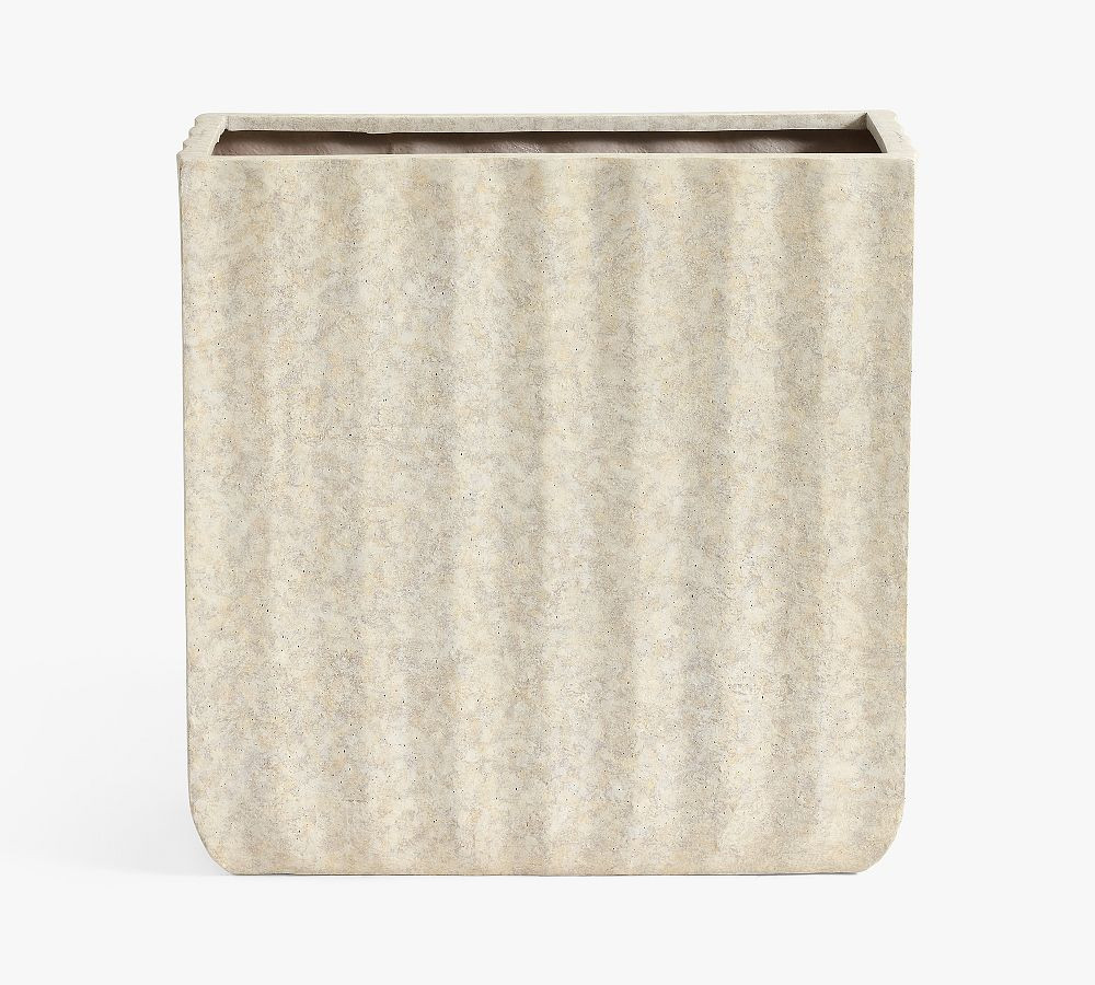 Modern Fluted Square Planters | Pottery Barn (US)