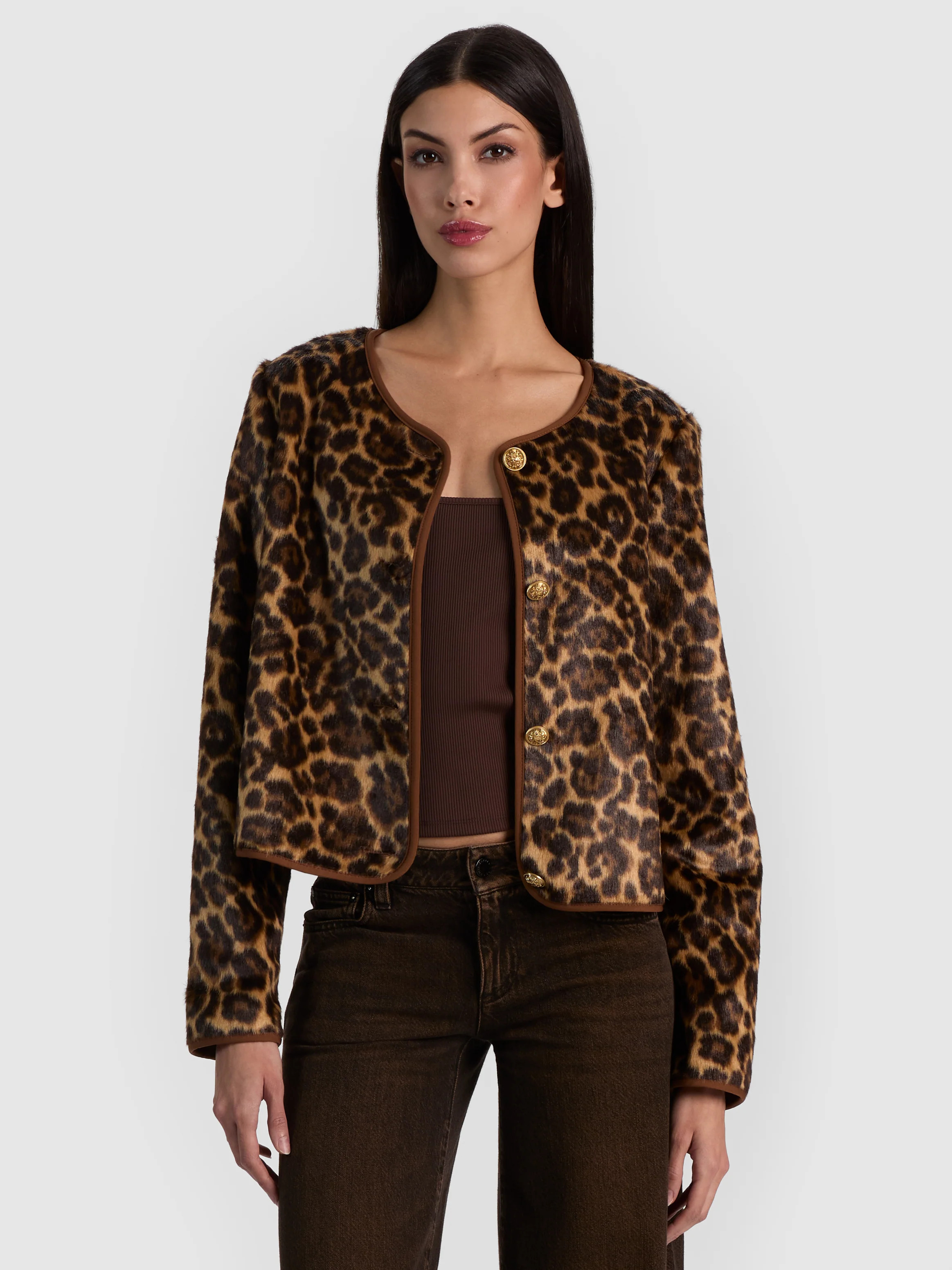 Alma Faux Fur Coat - Spotted Leopard | Alice + Olivia
