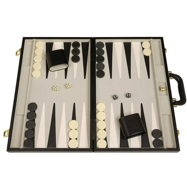 18-inch Deluxe Backgammon Set - Black - Walmart.com | Walmart (US)