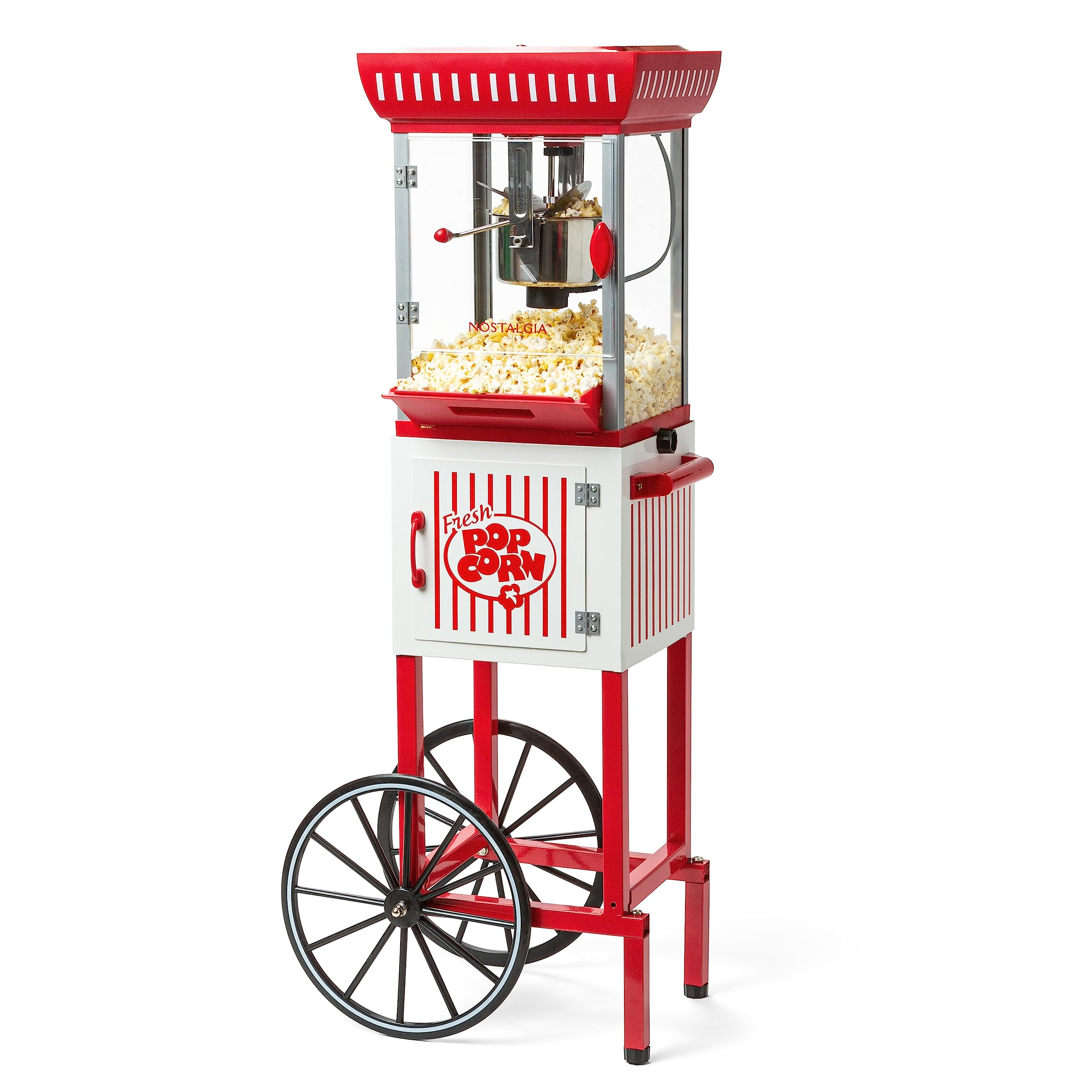 Nostalgia Popcorn Maker Machine - Professional Cart With 2.5 Oz Kettle Makes Up to 10 Cups - Vint... | Amazon (US)