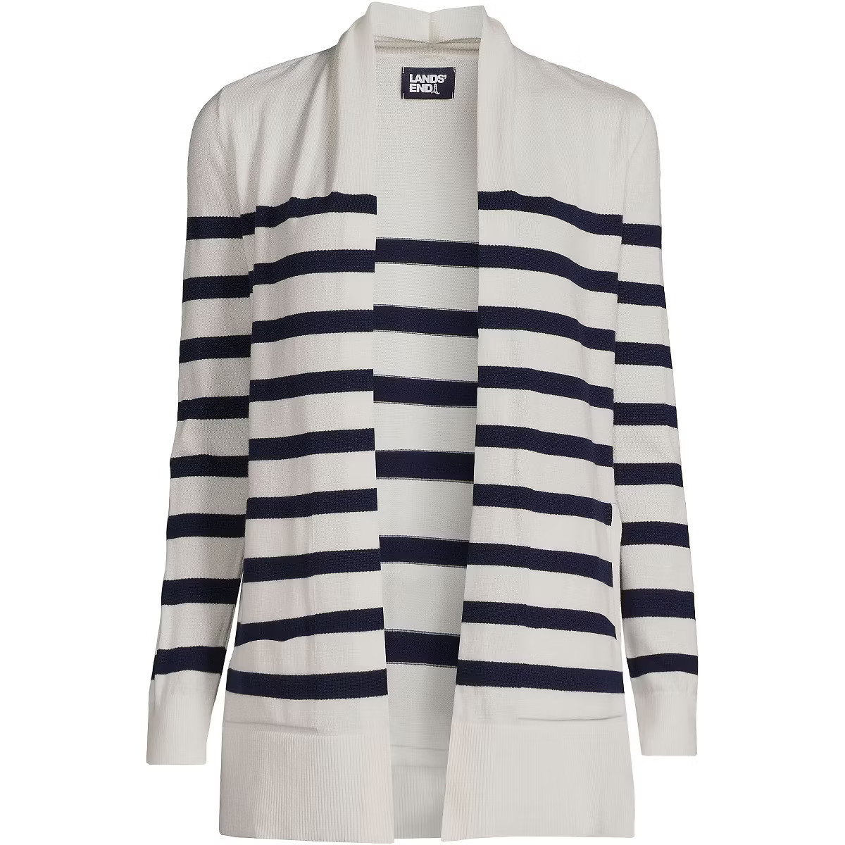 Lands' End Women's Cotton Open Long Cardigan Sweater | Target